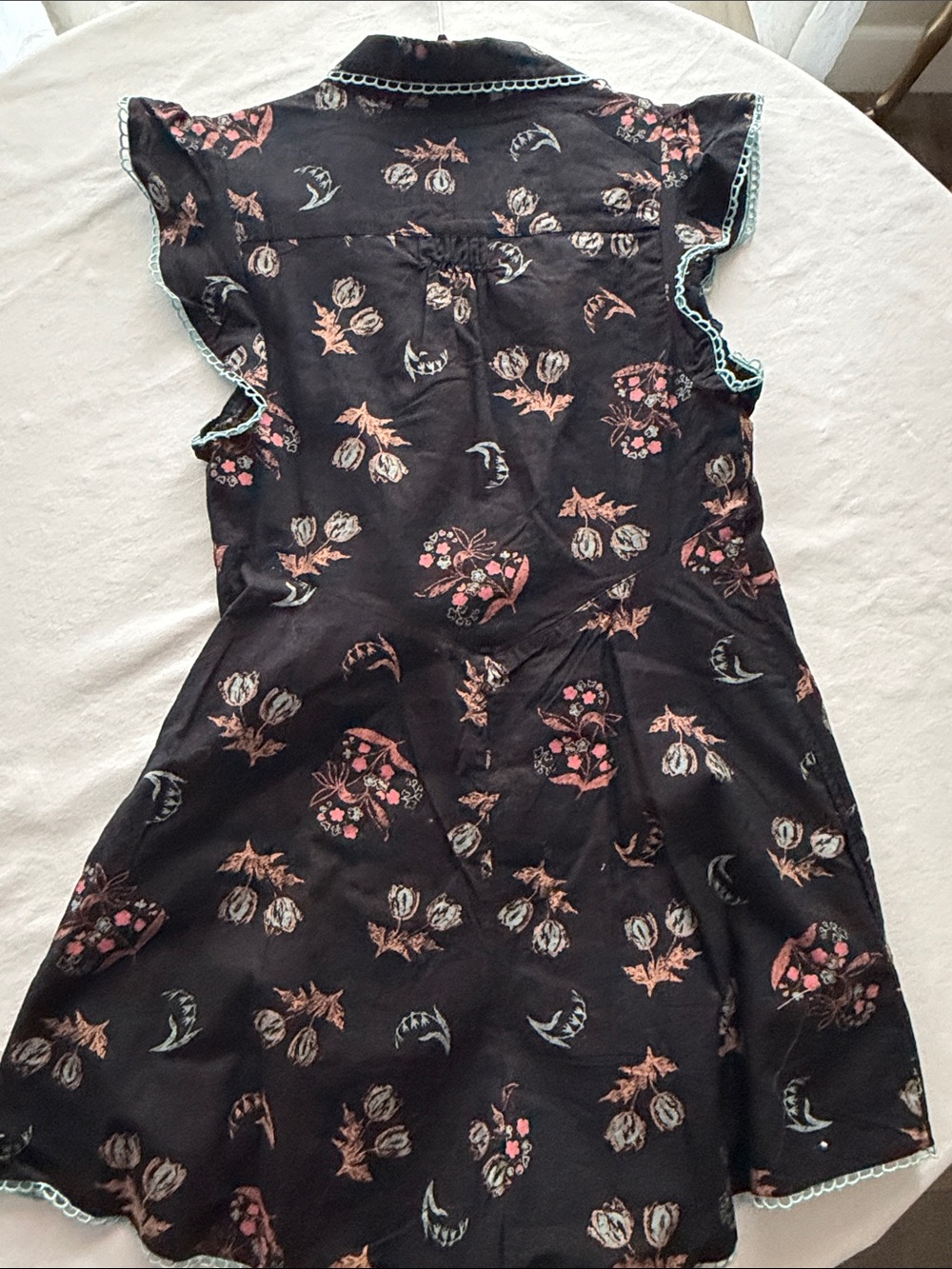 Free People Black Floral Ruffled V-Neck Romper - Picture 9 of 9